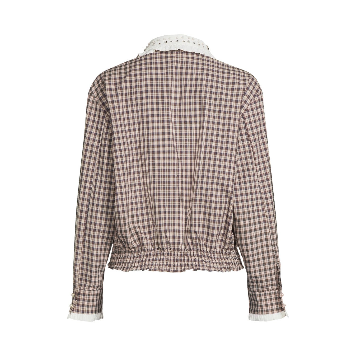 Suncoo geruite blouse bruin