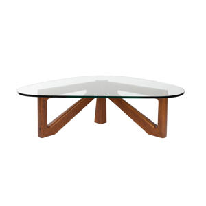 salontafel Norwin Salontafel Hout/ Glas (90x126 cm) Naturel
