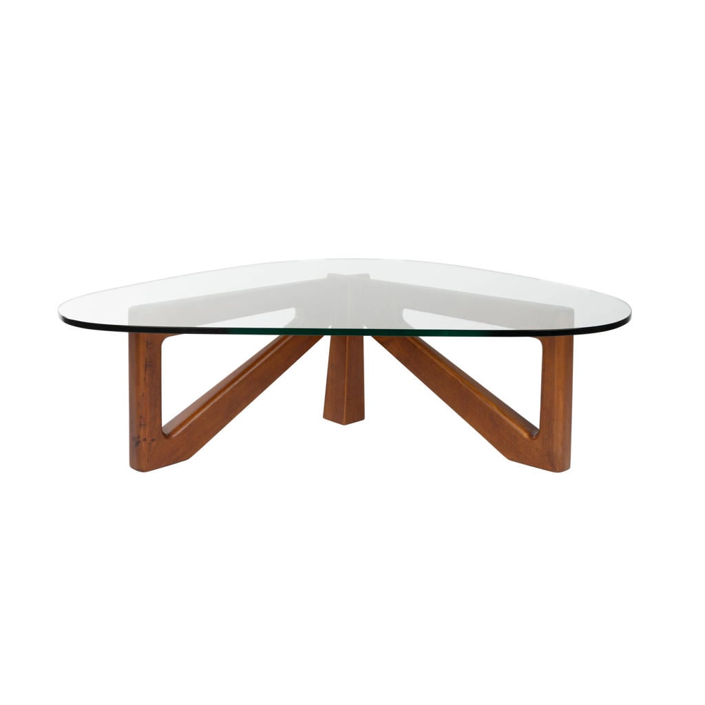 Dutchbone salontafel Norwin Salontafel Hout/ Glas (90x126 cm) Naturel