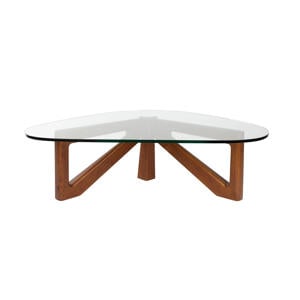 salontafel Norwin Salontafel Hout/ Glas (90x126 cm) Naturel
