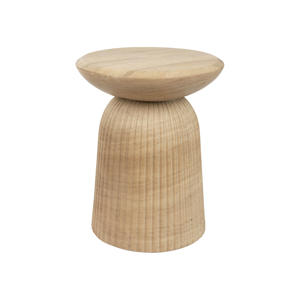 bijzettafel Brison Kruk/Bijzettafel Natuursteen look (35.8x35.8 cm) Grijs