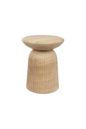 bijzettafel Brison Kruk/Bijzettafel Natuursteen look (35.8x35.8 cm) Grijs