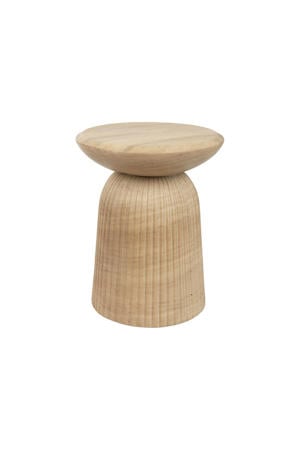 bijzettafel Brison Kruk/Bijzettafel Natuursteen look (35.8x35.8 cm) Grijs