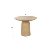 thumbnail: Dutchbone eetkamertafel Brison Eettafel Natuursteen look (90x90 cm) Grijs