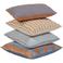WOOOD WOOOD Lira Kussens - Blauw/Oranje - Set van 4