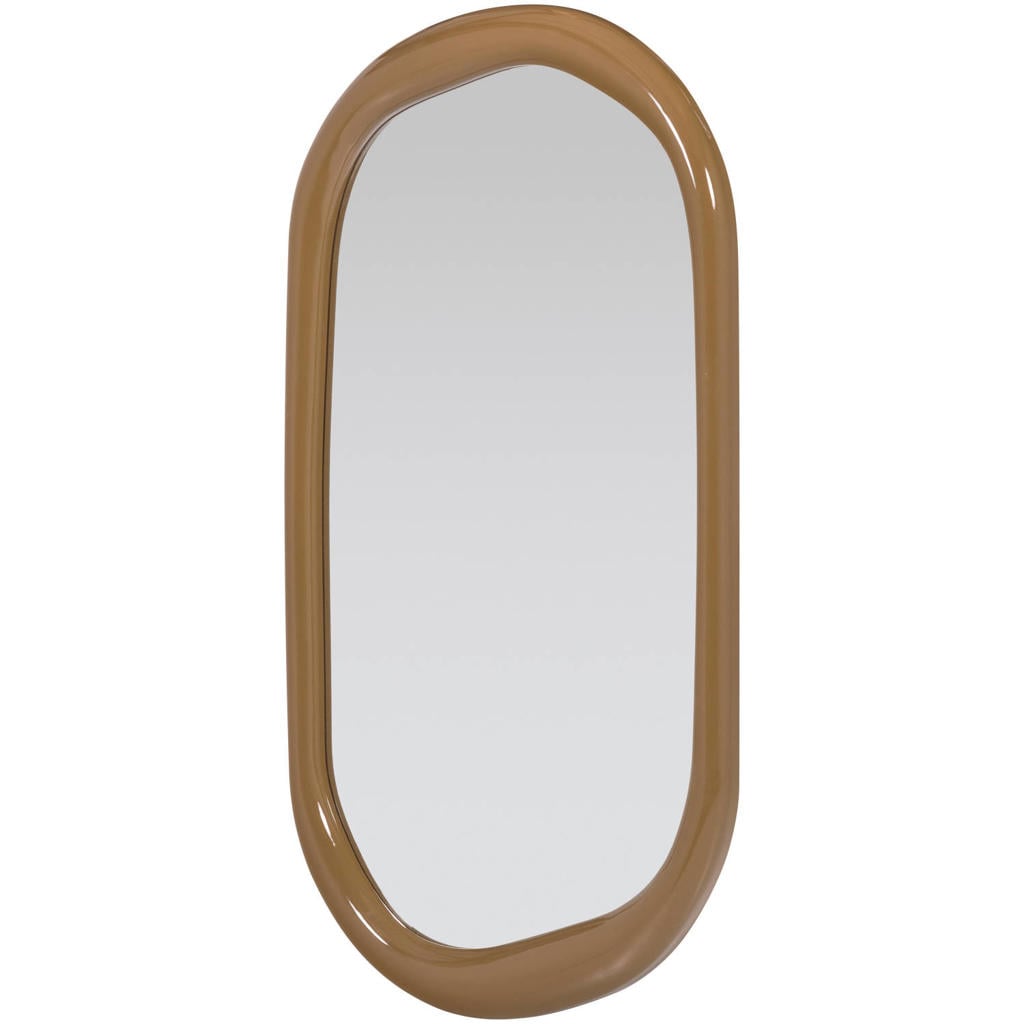 WOOOD Norea spiegel hout hoogglans - honinggeel (120x60x5 cm)
