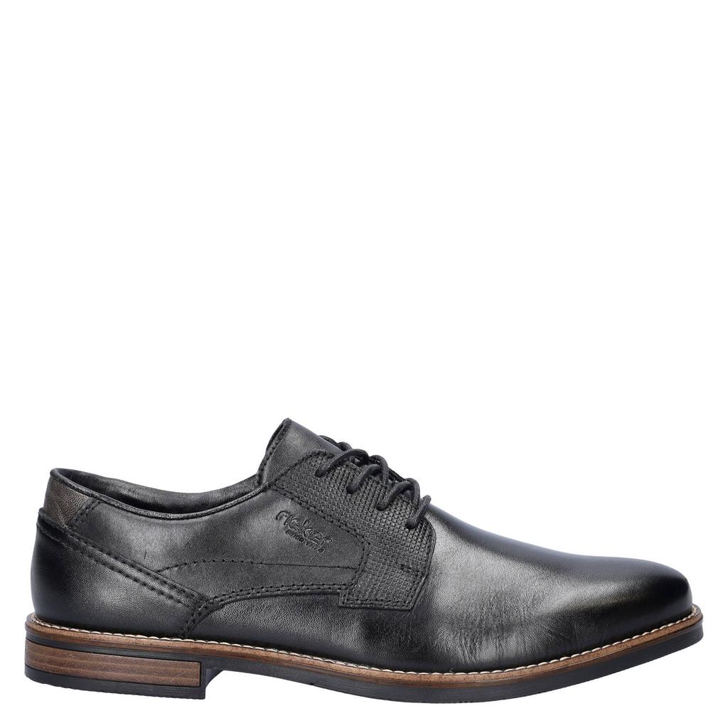 Zwarte heren Rieker leren veterschoenen -
