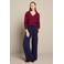 LOLALIZA viscose straight leg broek - blauw