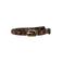 Mango leren riem met panterprint bruin