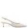 Mango imitatieleren pumps met hak - ecru
