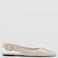 Mango imitatieleren loafers - ecru