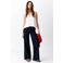 MANGO TEEN wide leg jeans met krijtstreep - donkerblauw