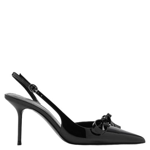 Mango imitatieleren slingback pumps met naaldhak zwart