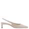 Mango leren slingback pumps met hak - beige