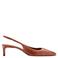 Mango leren pumps met hak - cognac