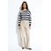 MANGO TEEN gestreepte trui - marineblauw