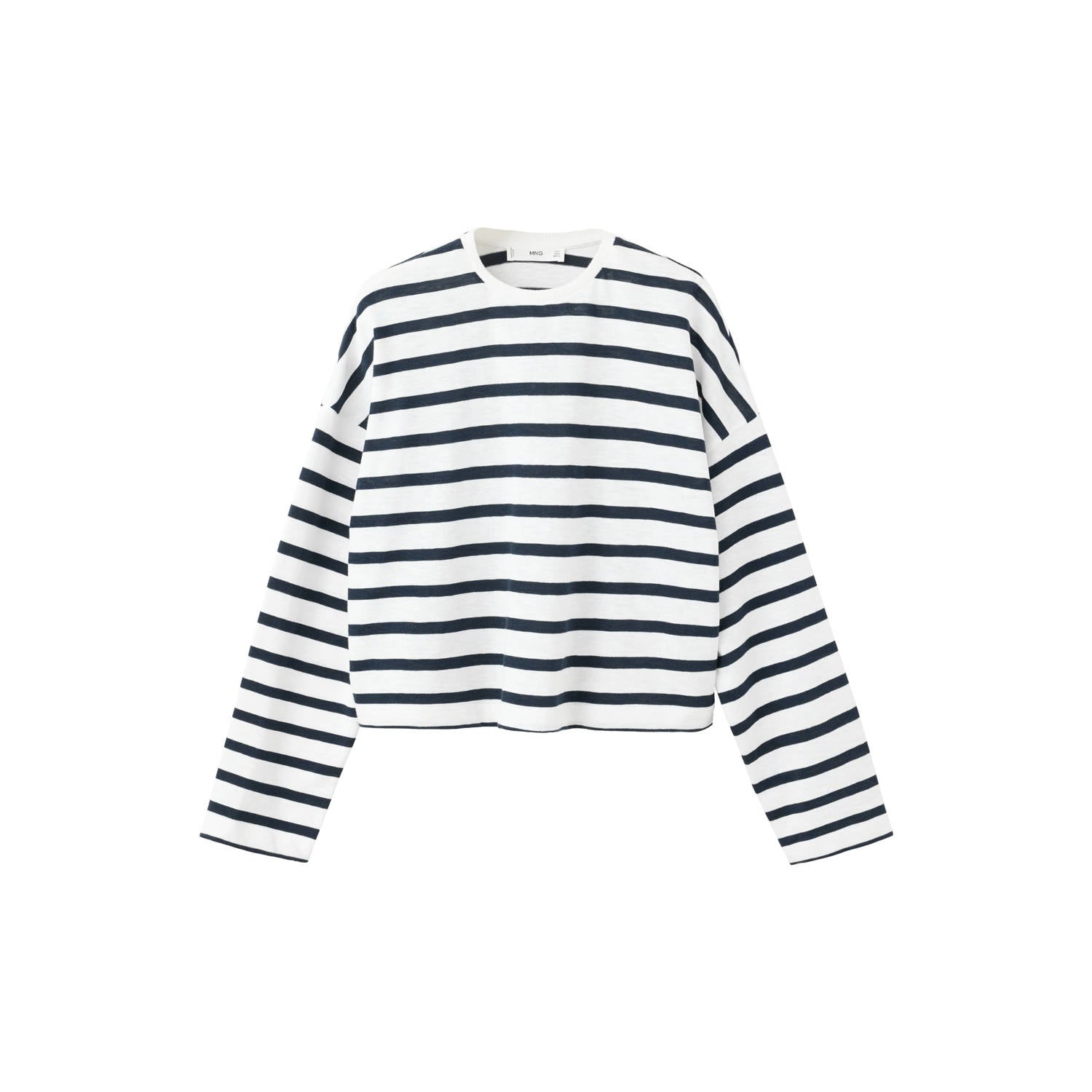 MANGO TEEN gestreepte longsleeve marineblauw