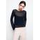 MANGO TEEN semi-transparante gebreide trui - marineblauw