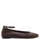 Mango leren ballerina's - donkerbruin