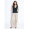 MANGO TEEN top met peplum en smockwerk - donkerblauw