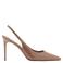 Mango lakleren slingback pumps met naaldhak - beige