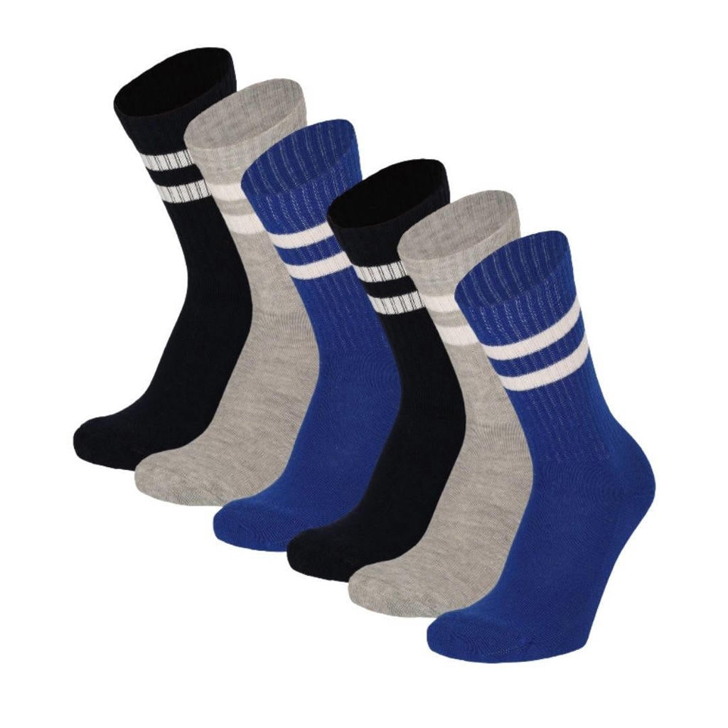 Morethansocks Sokken - Unisex - Multi blauw - 6-Pack