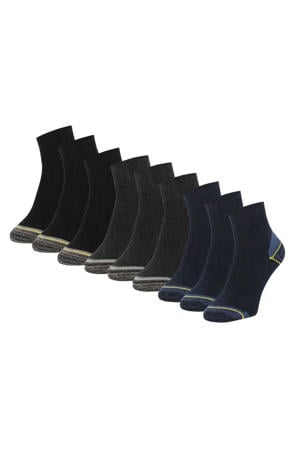 Quarter werksokken - Multicolor - 9-Pack