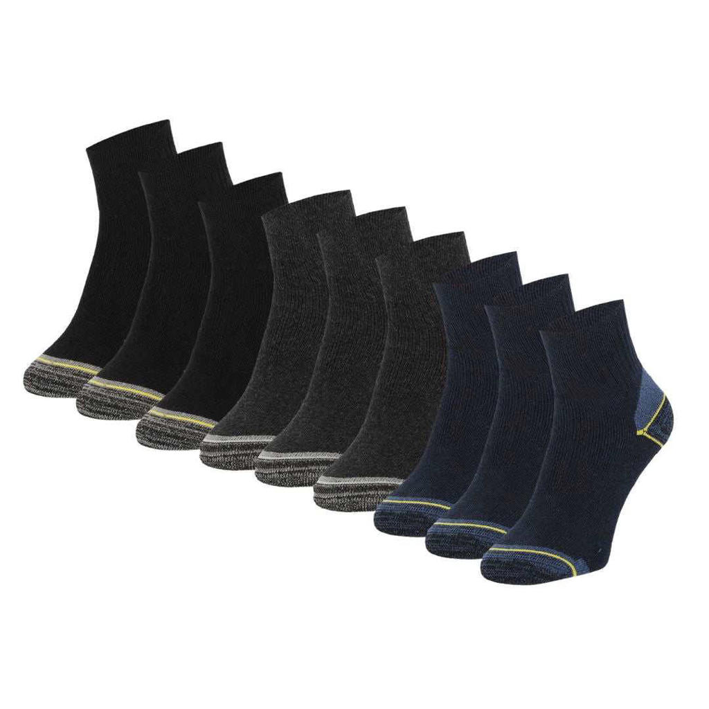 Morethansocks Quarter werksokken - Multicolor - 9-Pack