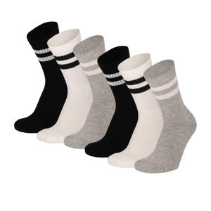 Sokken - Unisex - Multi zwart - 6-Pack