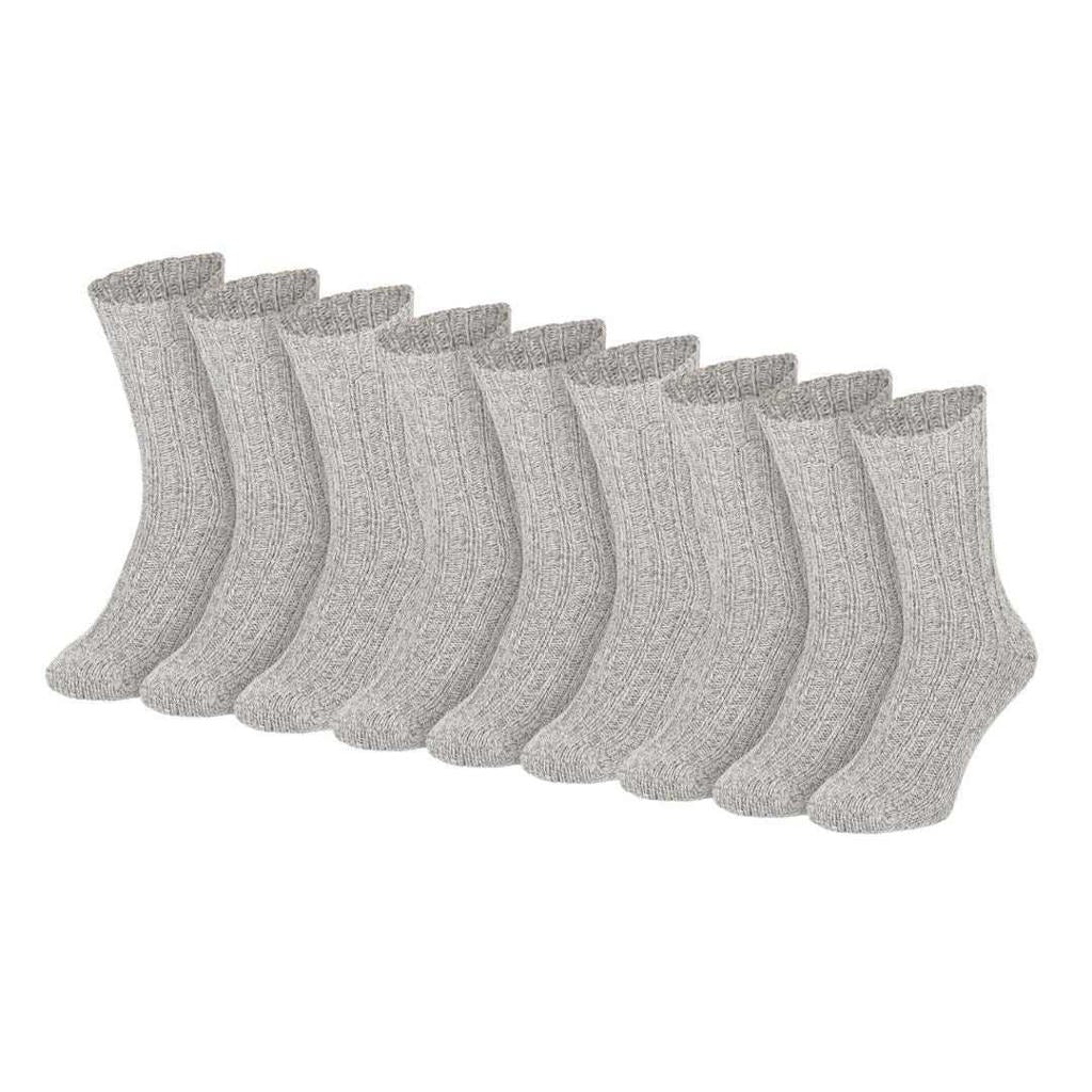 Morethansocks Grof gebreide werksokken - 9-Pak