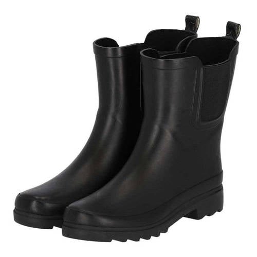 XQ Regenlaarzen Dames Chelsea 100% Rubber – Zwart
