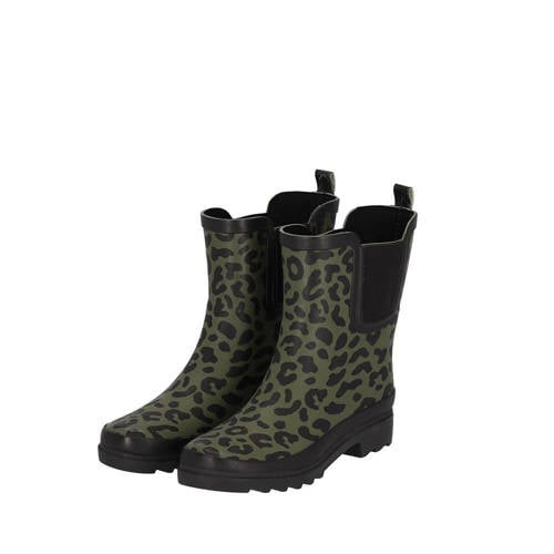 XQ Regenlaarzen Dames Chelsea 100% Rubber – Groen
