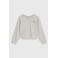 The New Society sweater met tekstprint - lichtgrijs