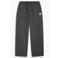 The New Society loose fit broek met logo - grijs