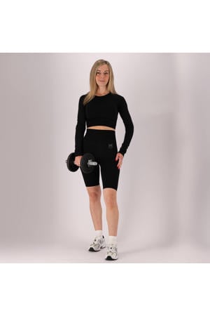 Sport crop top - Zwart - 1-Pack