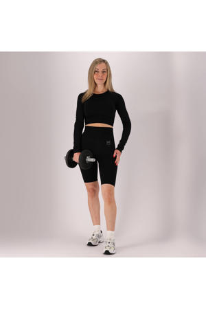 Sport crop top - Zwart - 1-Pack