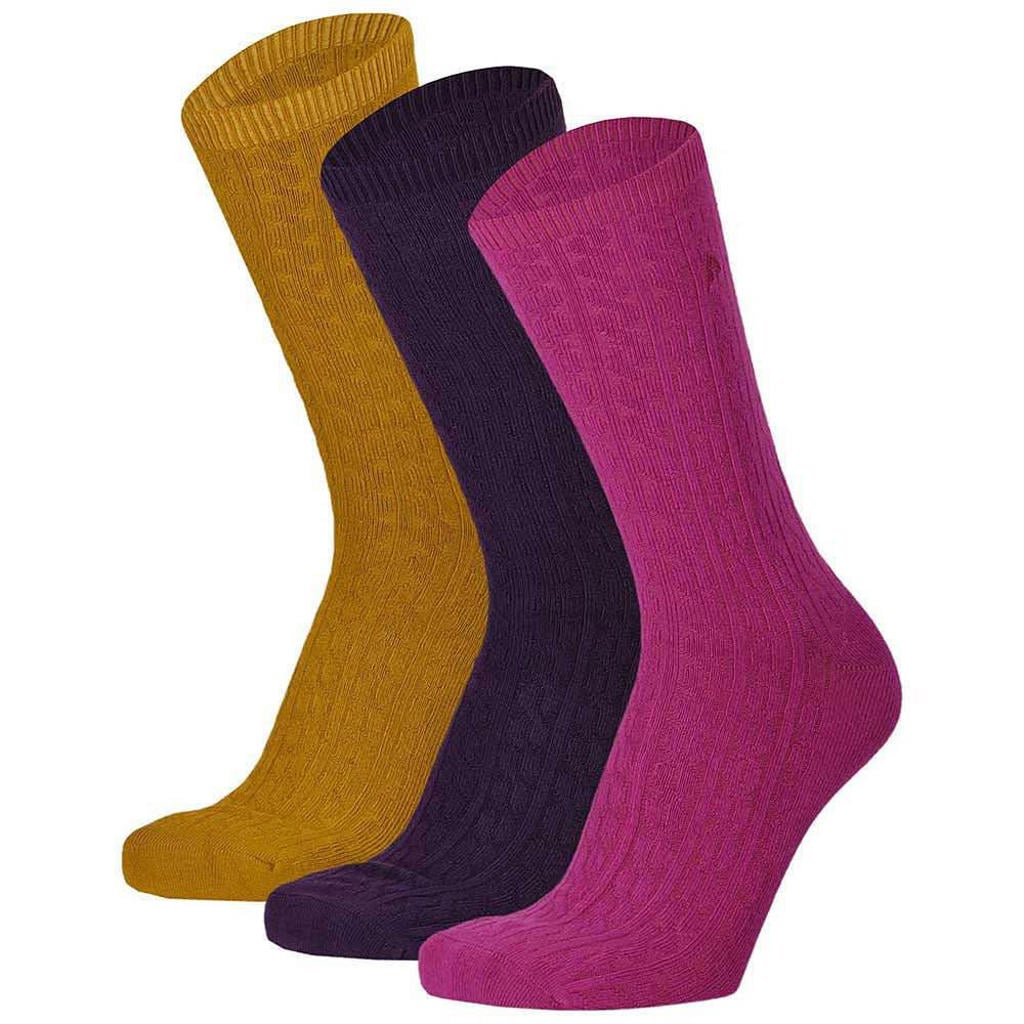 Morethansocks Bamboe sokken - Kabelstructuur - 6-Pack