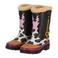 XQ Cowboy regenlaarzen kids - Fake fur voering