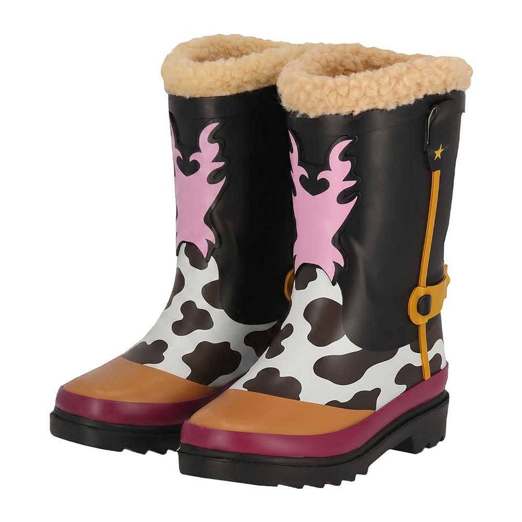 XQ Cowboy regenlaarzen kids - Fake fur voering
