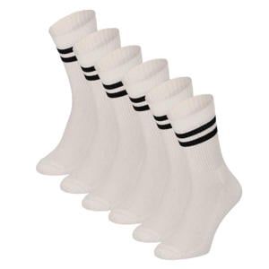 Sokken - Unisex - Multi wit/zwart - 6-Pack