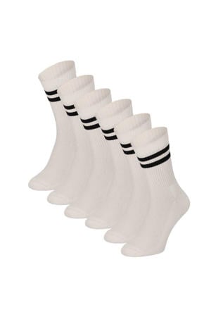 Sokken - Unisex - Multi wit/zwart - 6-Pack