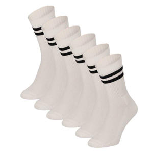 Sokken - Unisex - Multi wit/zwart - 6-Pack