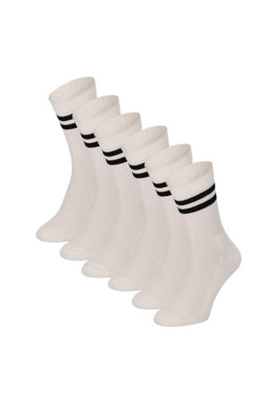 Sokken - Unisex - Multi wit/zwart - 6-Pack