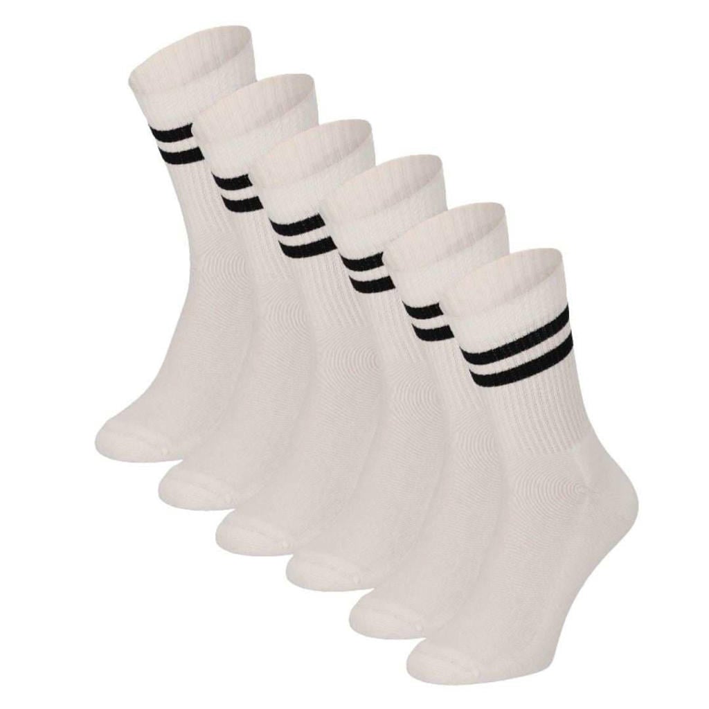 Morethansocks Sokken - Unisex - Multi wit/zwart - 6-Pack