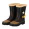 XQ Cowboy regenlaarzen kids - Fake fur voering