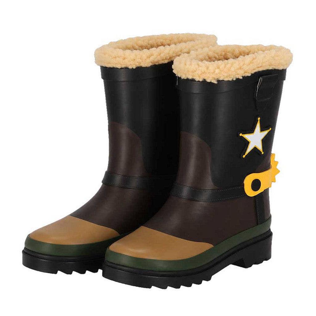 XQ Cowboy regenlaarzen kids - Fake fur voering