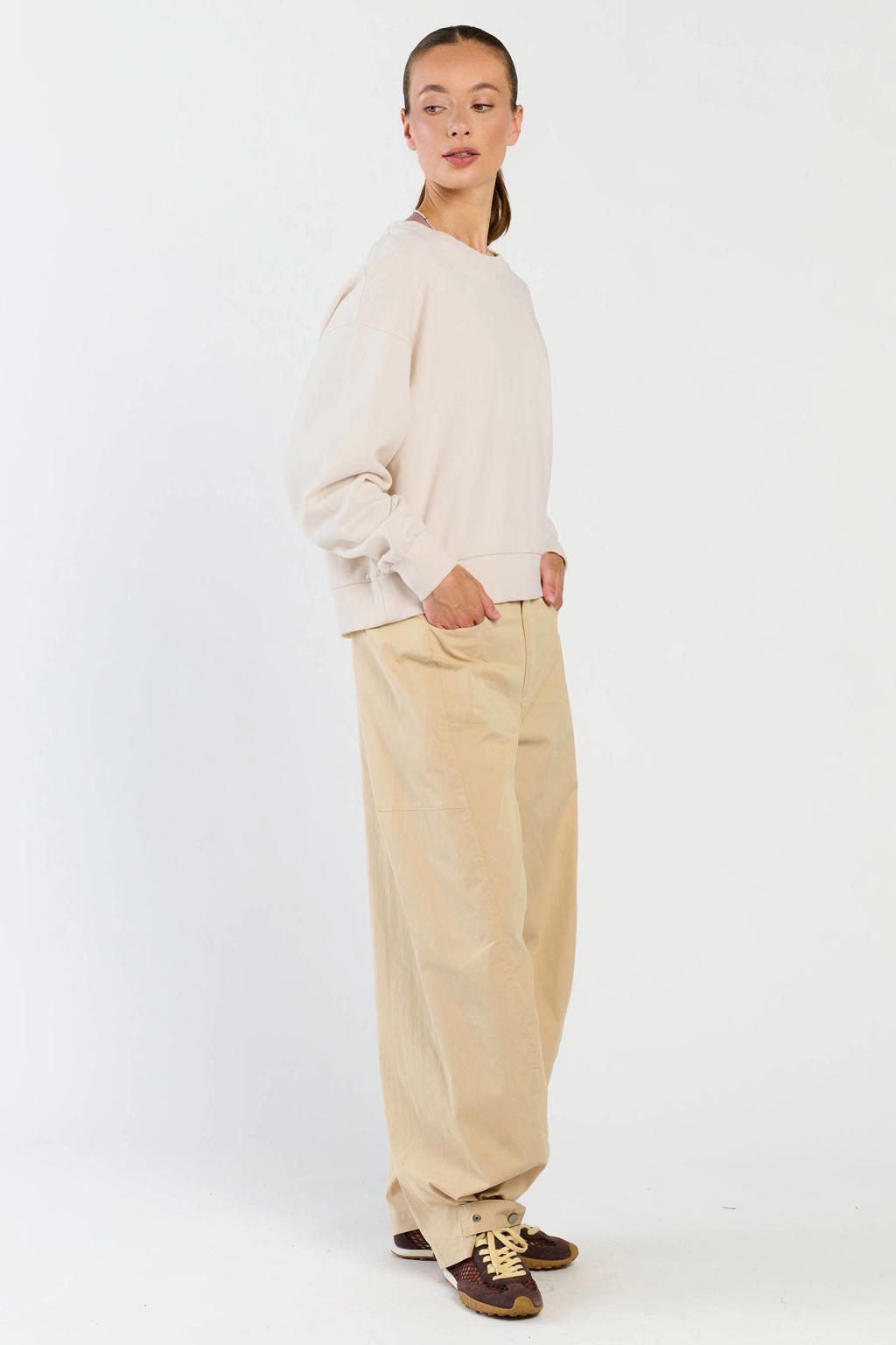Spooq the label katoenen sweater met logo - beige