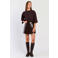 Spooq the label imitatieleren mini rok - donkerbruin
