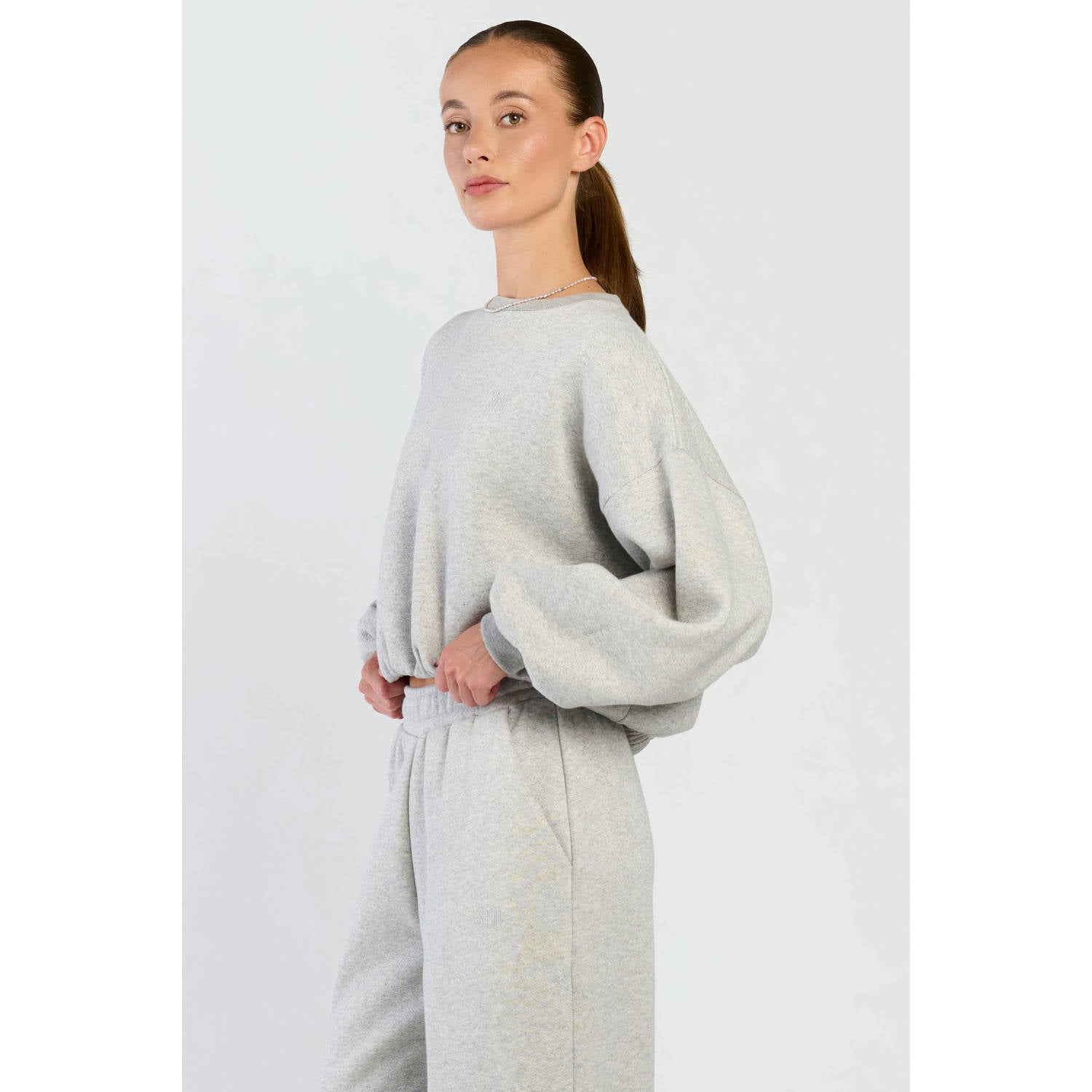 Spooq the label katoenen sweater grijs