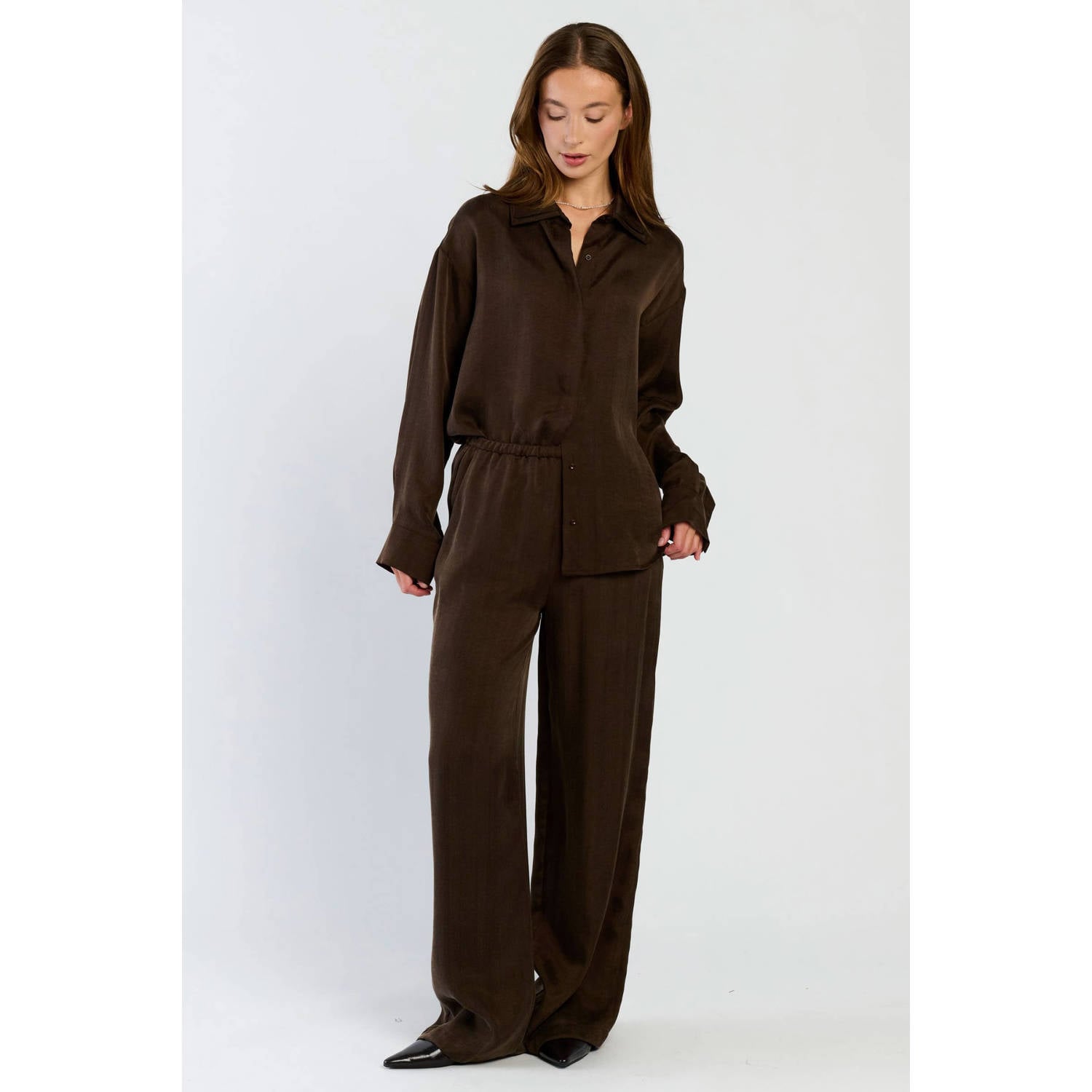 Spooq the label top donkerbruin